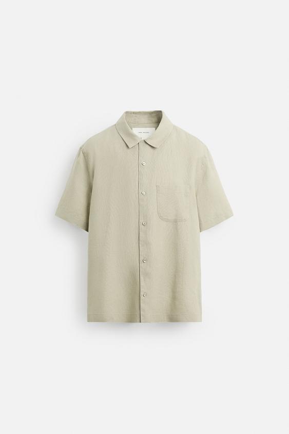 پیراهن مردانه زارا 100% LINEN SHIRT