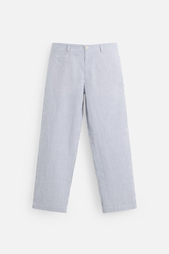 شلوار مردانه زارا SEERSUCKER TROUSERS