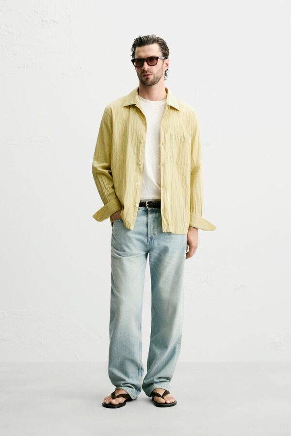 پیراهن مردانه زارا CONTRAST STRIPED SHIRT