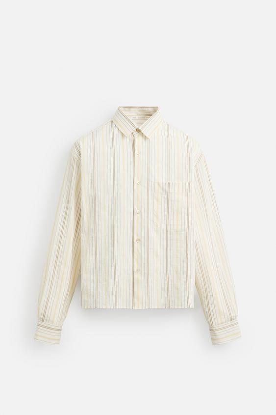 پیراهن مردانه زارا CONTRAST STRIPE SHIRT