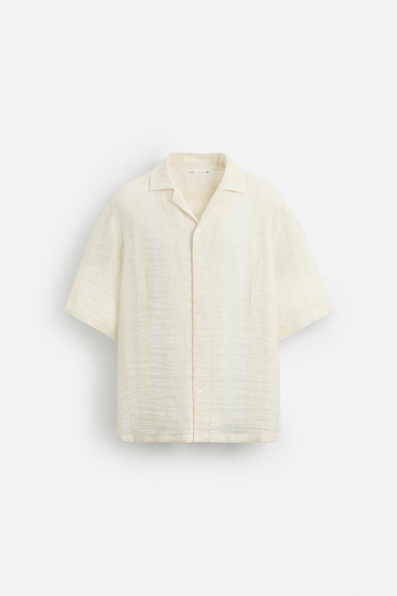 پیراهن مردانه زارا STRIPED JACQUARD SHIRT