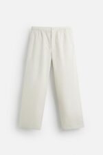 شلوار مردانه زارا STRIPED COTTON/HEMP TROUSERS