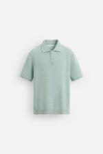 پولوشرت مردانه زارا TEXTURED KNIT POLO SHIRT