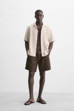 پیراهن مردانه زارا GEOMETRIC JACQUARD SHIRT