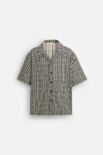 پیراهن ژاکارد مردانه زارا RELAXED FIT PERFORATED JACQUARD SHIRT