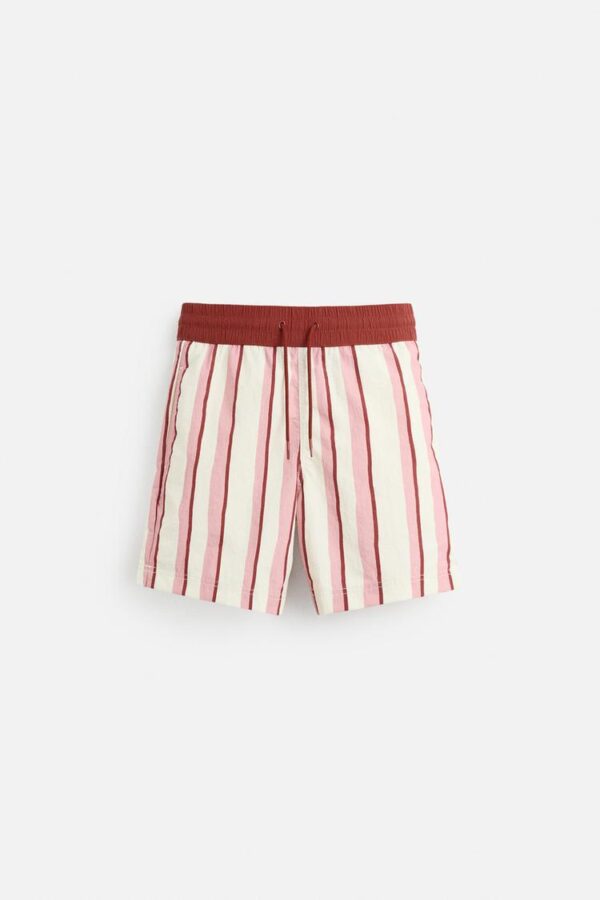 شلوارک مردانه زارا STRIPED LONG SWIMMING TRUNKS