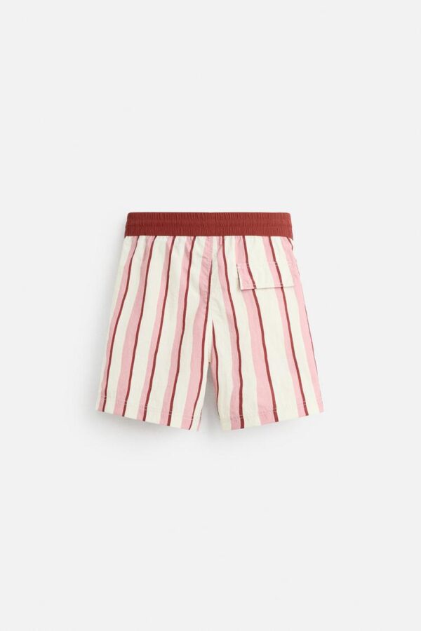 شلوارک مردانه زارا STRIPED LONG SWIMMING TRUNKS