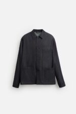 پیراهن مردانه زارا DENIM POCKET OVERSHIRT