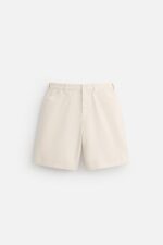 شلوارک مردانه زارا CANVAS TEXTURED BERMUDA SHORTS