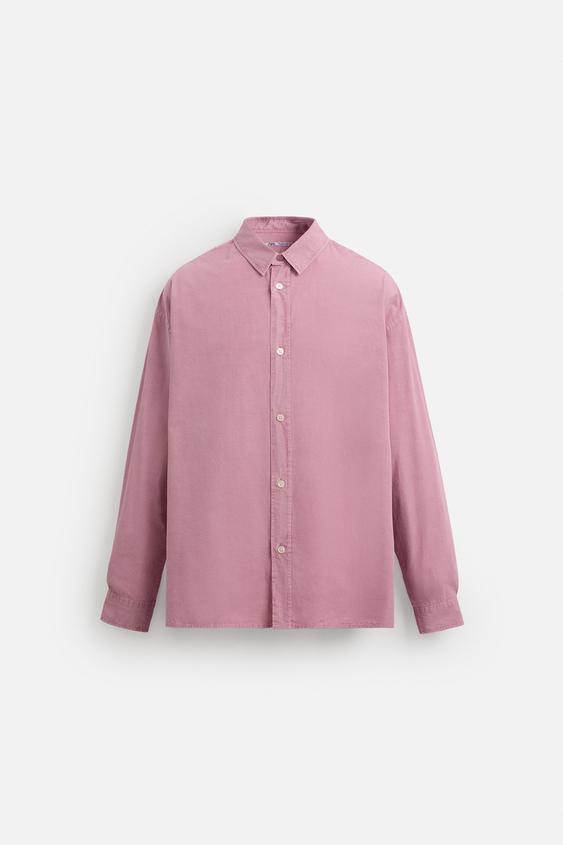 پیراهن مردانه زارا WASHED COTTON SHIRT