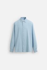 پیراهن مردانه زارا CHAMBRAY TEXTURED SHIRT