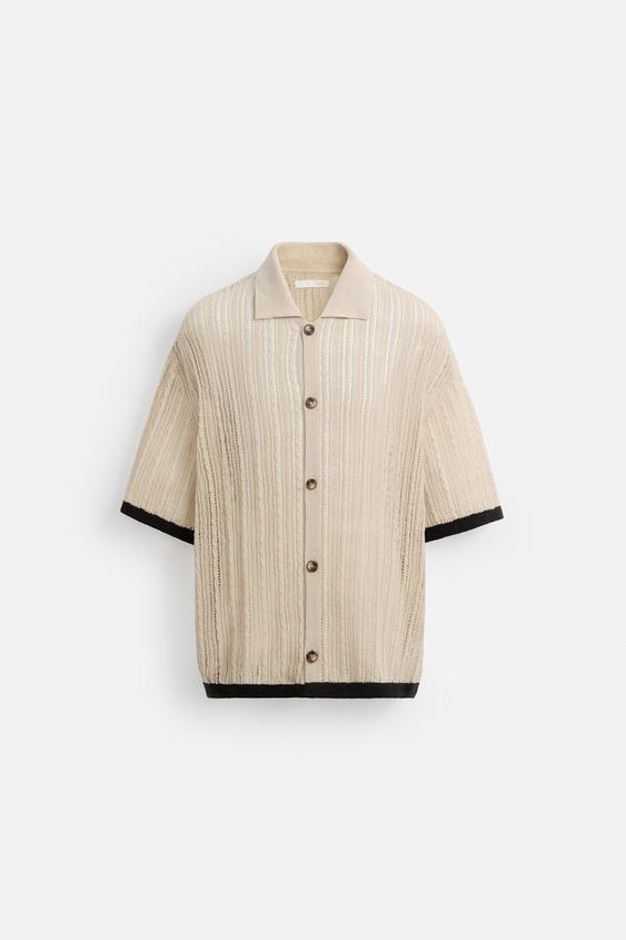 پیراهن مردانه زارا KNIT LACE SHIRT