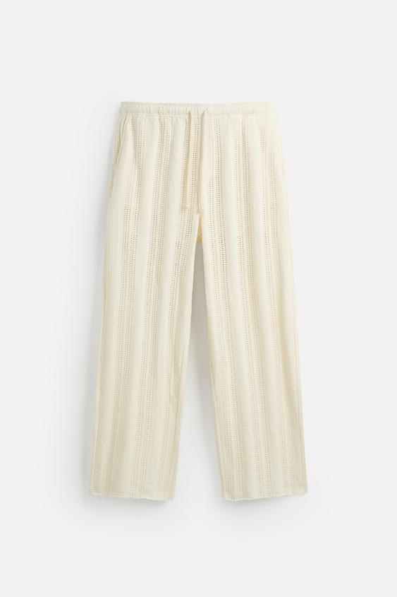 شلوار مردانه زارا OPEN TEXTURED TROUSERS