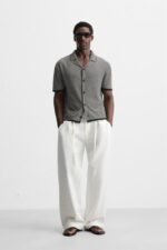 پیراهن مردانه زارا STRIPED KNIT SHIRT