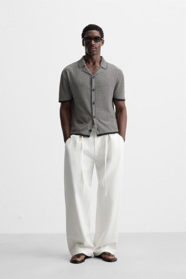 پیراهن مردانه زارا STRIPED KNIT SHIRT