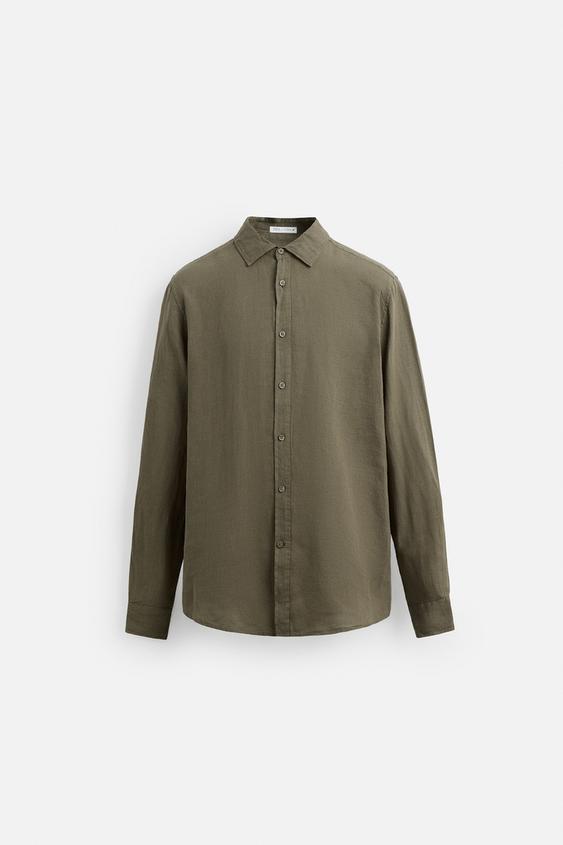 پیراهن مردانه زارا 100% LINEN SHIRT