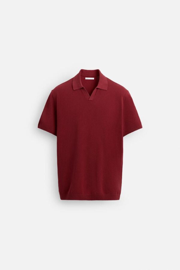 پولوشرت مردانه زارا TEXTURED KNIT POLO SHIRT