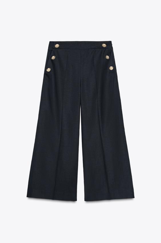 شلوار زنانه زارا Buttoned Culottes شلوار زنانه زارا buttoned culottes