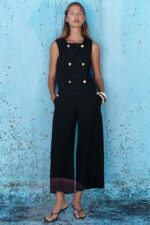 شلوار زنانه زارا BUTTONED CULOTTES