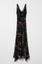 لباس بلند زنانه زارا SILK PRINTED DRESS KATE MOSS X ZARA