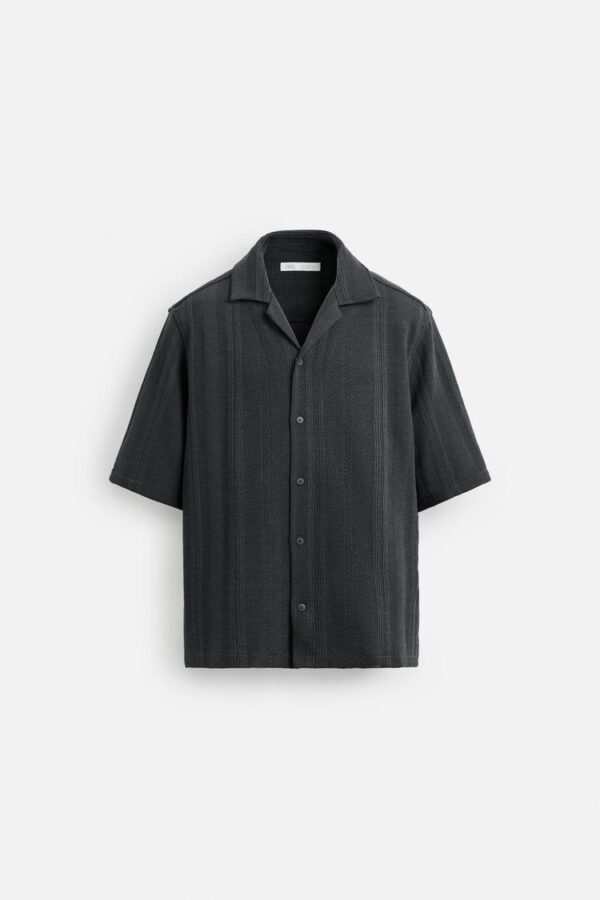 پیراهن مردانه زارا TEXTURED RELAXED FIT SHIRT