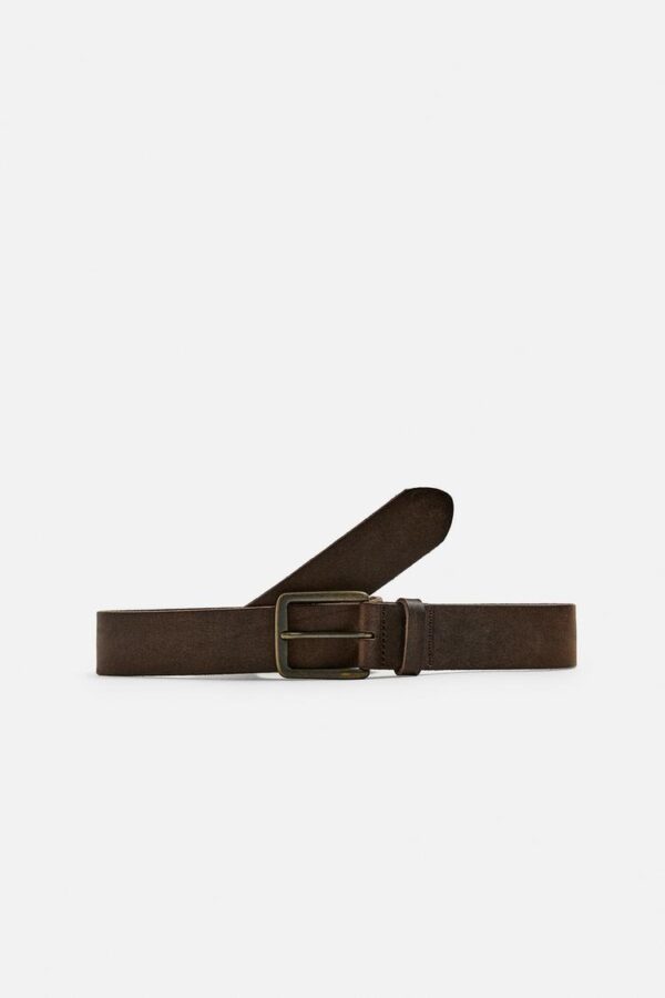 کمربند چرم مردانه زارا GUITARRICADELAFUENTE LEATHER BELT