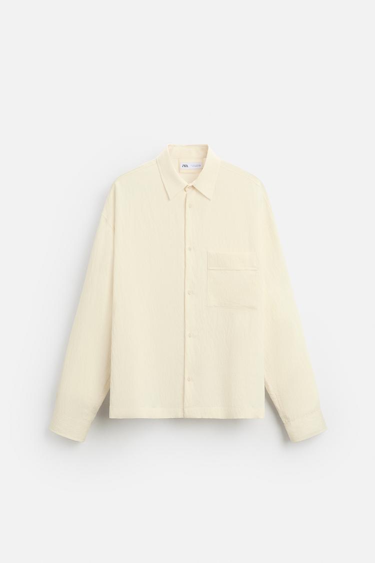 پیراهن مردانه زارا Striped Textured Shirt پیراهن مردانه زارا striped textured shirt