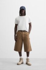 شلوارک مردانه زارا OVERSIZED FIT CARPENTER BERMUDA SHORTS