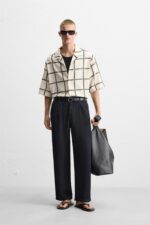 پیراهن مردانه زارا GEOMETRIC EMBROIDERED SHIRT