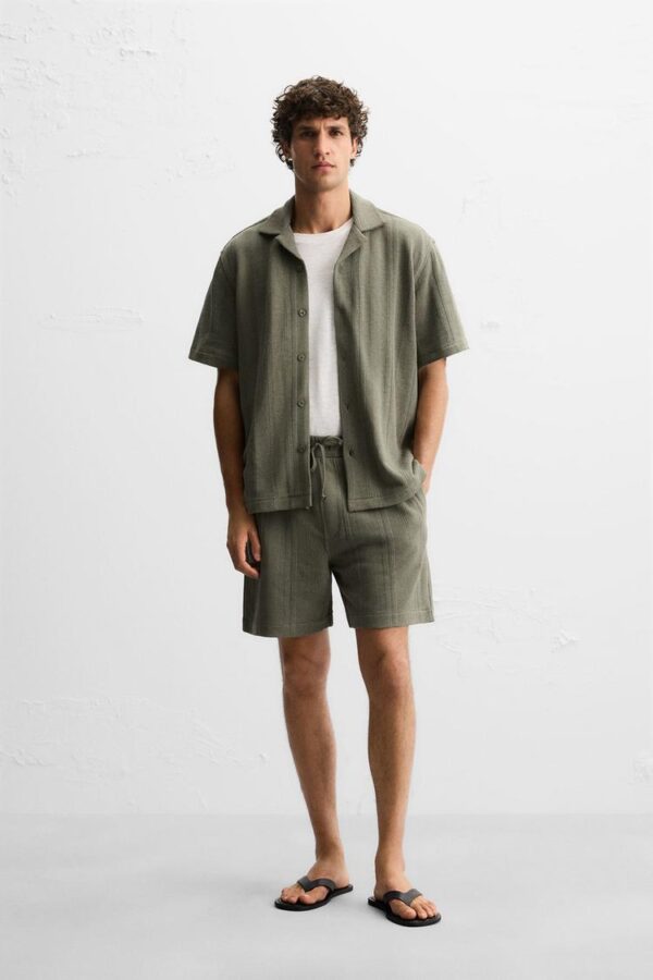 پیراهن مردانه زارا TEXTURED JACQUARD SHIRT