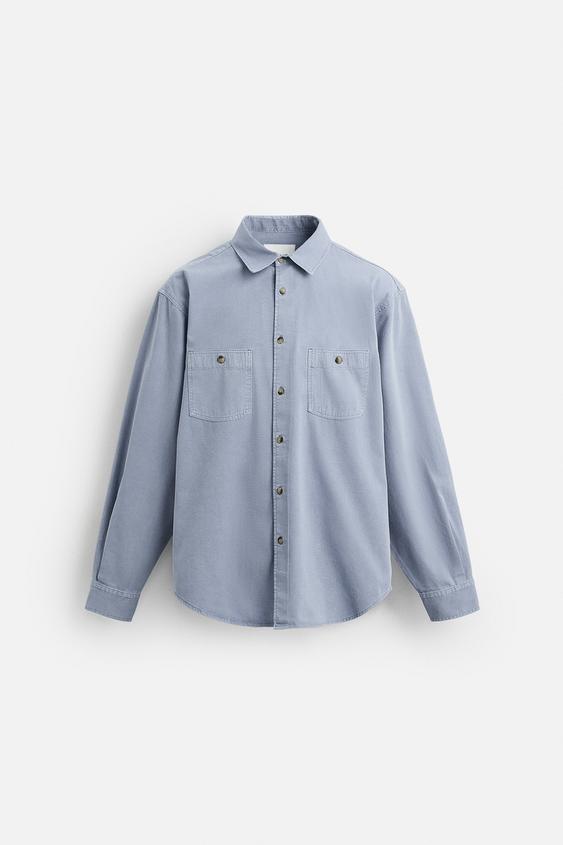 پیراهن مردانه زارا WASHED RELAXED FIT SHIRT