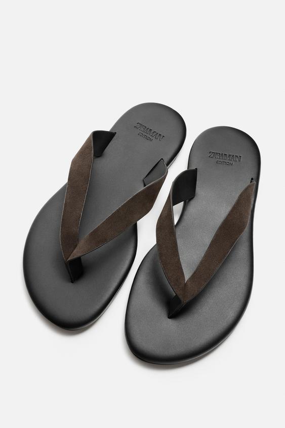 صندل مردانه زارا LIMITED EDITION LEATHER SANDALS