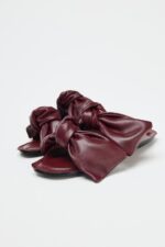 صندل زنانه زارا LEATHER BOW SANDALS