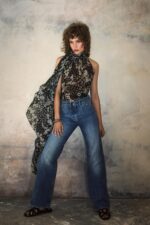 شلوار جین زنانه زارا MID-WAIST WIDE-LEG JEANS KATE MOSS X ZARA