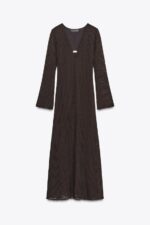 لباس میدی زنانه زارا HARDWARE CROCHET MIDI DRESS