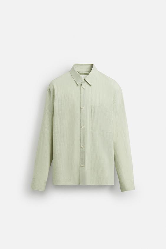 پیراهن مردانه زارا TEXTURED STRIPE SHIRT