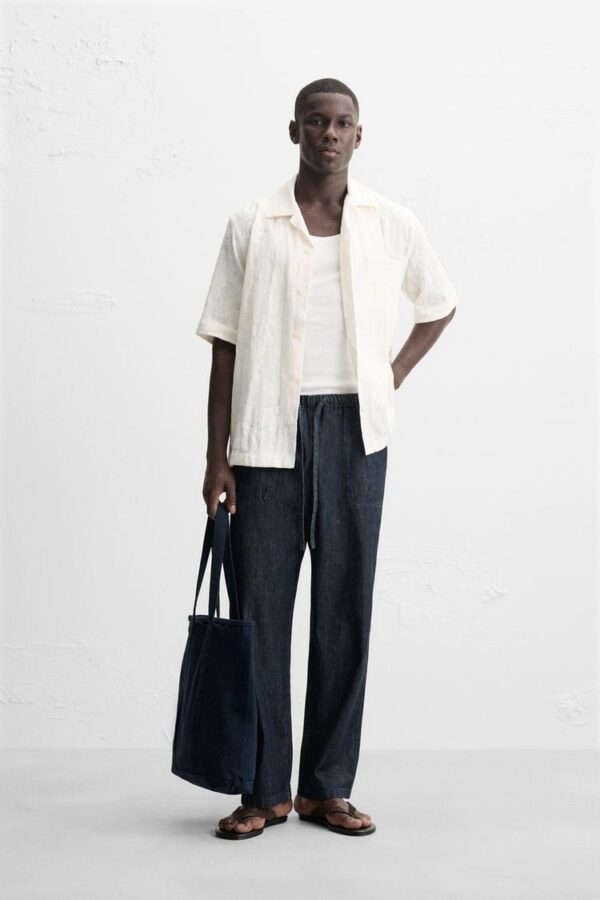 پیراهن مردانه زارا FLORAL JACQUARD SHIRT