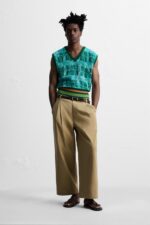 شلوار مردانه زارا WIDE-LEG PLEATED TROUSERS © OTIS KWAME KYE QUAICOE