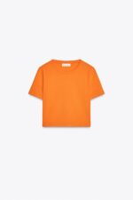 تیشرت زنانه زارا CROPPED STRETCH T-SHIRT