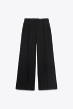شلوار زنانه زارا ZW COLLECTION WIDE-LEG DARTED TROUSERS