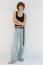 شلوار جین زنانه زارا TRF EXTRA WIDE-LEG HIGH-WAIST JEANS