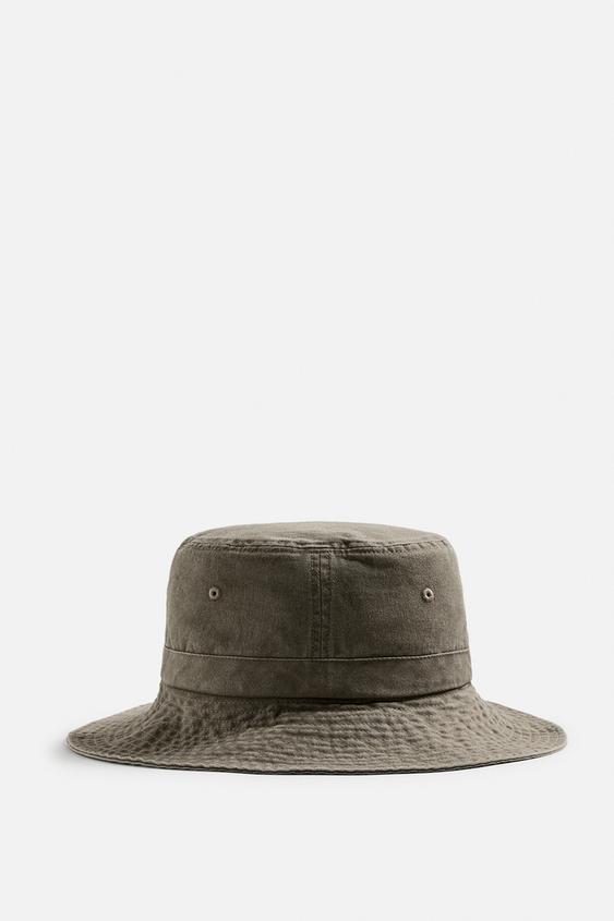 کلاه باکت مردانه زارا WASHED BUCKET HAT
