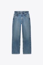 شلوار جین زنانه زارا Z1975 HIGH-RISE STRAIGHT JEANS