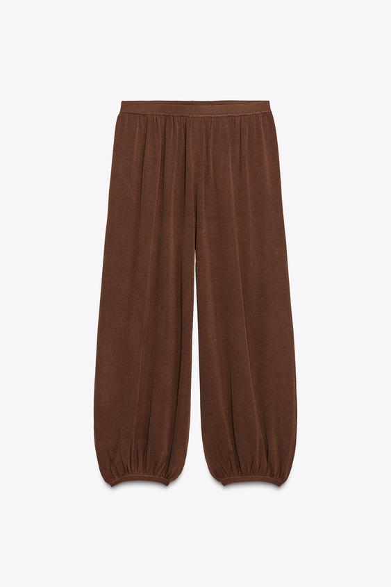 شلوار زنانه زارا BALLOON KNIT TROUSERS