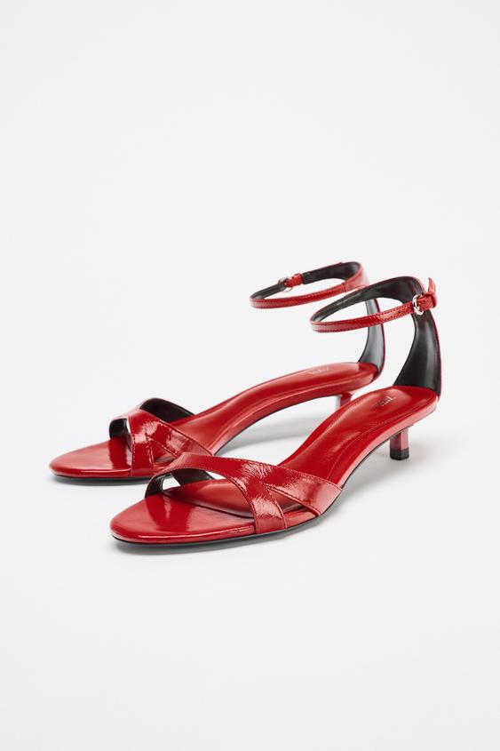 صندل چرم زنانه زارا LEATHER STRAP SANDALS