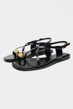 صندل فلت زنانه زارا FLAT STRAP SANDALS WITH METAL ADORNMENT