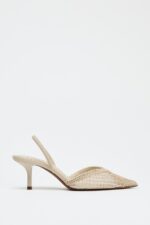 کفش پاشنه دار زنانه زارا BRAIDED SLINGBACK HEELS