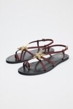صندل زنانه زارا STRAPPY SANDALS WITH METAL DETAIL